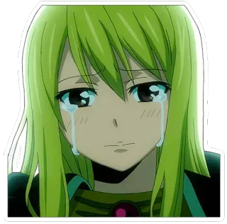 😢 97547153 Anime, Pleurs, Triste, Fille, Larmes, Émotionnel, Cheveux longs whatsapp sticker