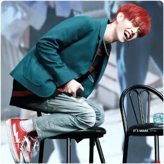 😂 892a5350 Mark IT'S MARK マーク, 人, KPOP, 有名人, ファン telegram sticker