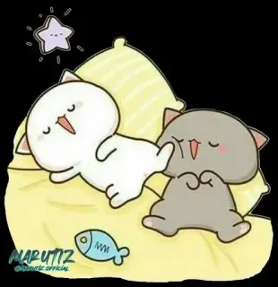 😴 745caf1e MARUTITZ
MARUTITZ OFFICIAL cat, sleep, cute, cartoon, kawaii, pillow, fish, star telegram sticker