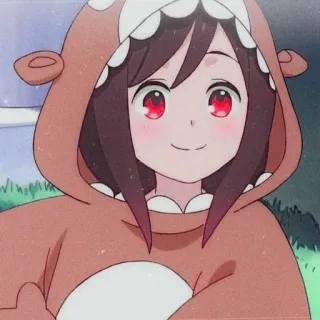 👙 39c4822f Anime, Lucu, Gadis, Kartun, Beruang, Hoodie telegram sticker