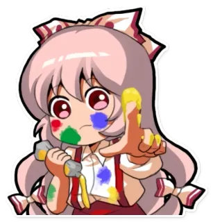 Cute Mokou whatsapp stickers