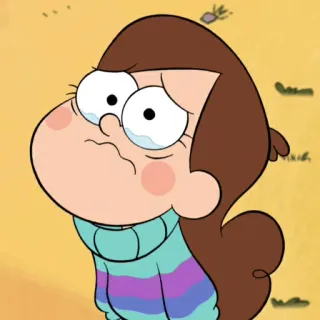 😭 746b9c6c Mabel Pines Gravity Falls mabel pines, gravity falls, cartoon, traurig, weinen, animiert telegram sticker