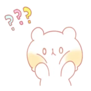 😨 170d133a ours, point d'interrogation, mignon, dessin animé, autocollant, expression telegram sticker