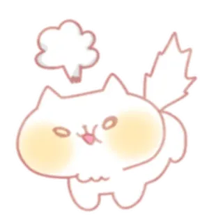 😡 6d6753dd chat, dessin animé, animal, mignon, kawaii, autocollant telegram sticker
