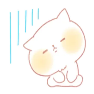 😓 90117abe chat, triste, mignon, kawaii, chibi, animal, autocollant telegram sticker