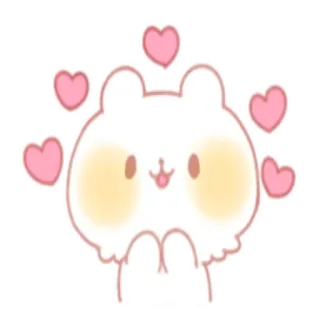 😍 9ac71c72 mignon, kawaii, ours, coeurs, amour, adorable, dessin animé telegram sticker