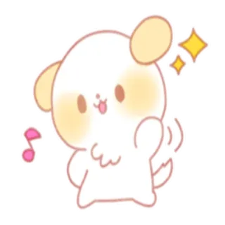 😎 b3bc9f45 mignon, kawaii, chien, chiot, adorable, dessin animé, sticker telegram sticker