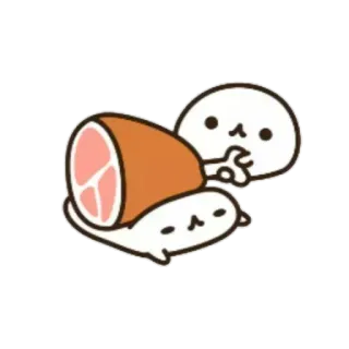 🍥 1c718d72 かわいい, 肉, 可愛い, 動物, 食べ物, 漫画 telegram sticker