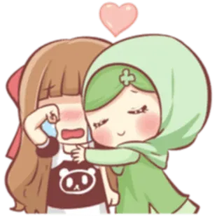 ☺️ cd8c3e9a kawaii, imut, persahabatan, hati, kartun whatsapp sticker