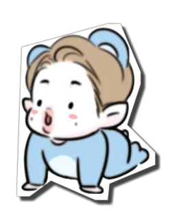 🍙 214e4b67 bayi, kartun, imut, bayi, hewan telegram sticker