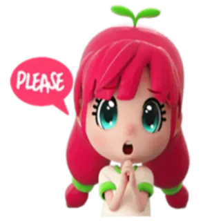 🙏 3c763801 PLEASE cartoon, cute, pleading, anime, girl, request, kawaii telegram sticker