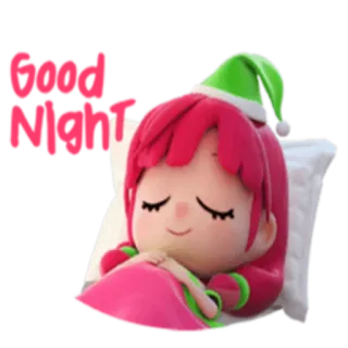 😴 469a3859 Good Night sleep, good night, cartoon, bed, night telegram sticker