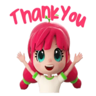 😌 f48d04cc Thank You thank you, cute, cartoon, greeting, character, friendly telegram sticker
