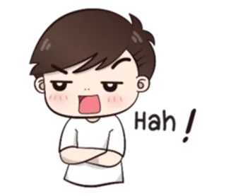 😏 16041cc9 Hah! Anime, Dibujos animados, Enojado, Exasperado whatsapp sticker