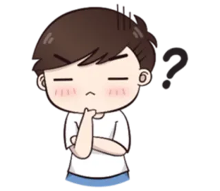 🤔 d8051fc4 pensando, pregunta, confundido, inseguro whatsapp sticker
