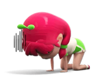 😔 143f4600 yoga, exercise, cartoon, character, fitness telegram sticker