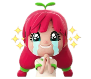 😍 54463f16 crying, sparkles, happy tears, anime, cute, character telegram sticker