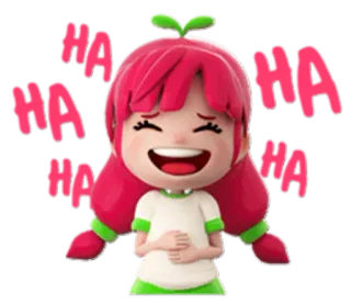 😂 d2a4b845 HA HA HA HA HA laughing, cartoon, happy, joy, fun, cute, character telegram sticker