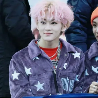 🍒 818a4ef5 NCT 12 K-pop, tóc hồng, thần tượng, người nổi tiếng telegram sticker