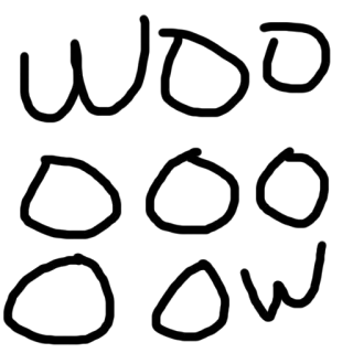 😒 c4d7627f woo hoo wow woo, hore, wow, lucu, stiker, teks whatsapp sticker