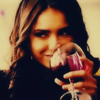 🍸 1911e407 Frau, Wein, Trinken, Porträt, Rotwein, Glas telegram sticker