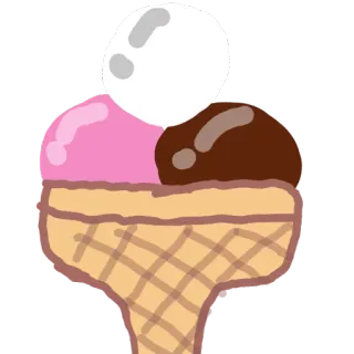 🍦 191328e5 es krim, makanan penutup, cone, makanan, manis, camilan telegram sticker