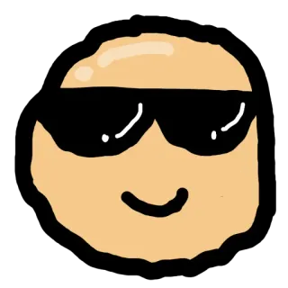 😎 f905d14c keren, kacamata hitam, wajah, smiley, kartun, karakter telegram sticker