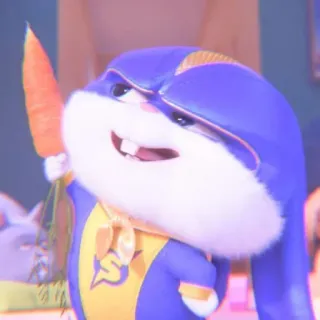 🐰 8ef10027 Snowball The Secret Life of Pets bunny, carrot, animal, pet, cartoon telegram sticker