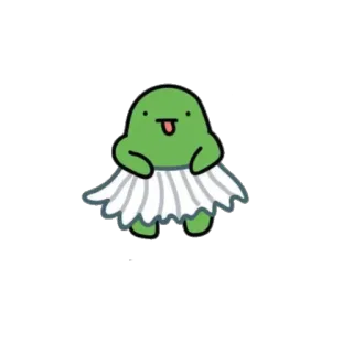 🩰 2b4ae69d fofo, verde, desenho animado, dançando, blob, caprichoso, engraçado, bobo telegram sticker