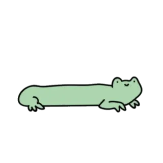 🐍 c1610cb8 rã, animal, fofo, desenho animado, anfíbio, rã achatada telegram sticker