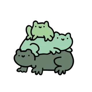 🍡 f68dd057 rãs, pilha, fofo, animais, desenho animado, anfíbios telegram sticker