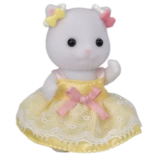 🐱 7fa112fb zabawka, kot, figurka, sukienka, słodkie telegram sticker