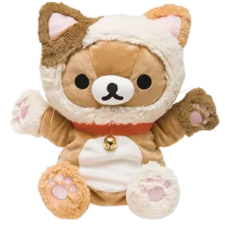 🐻 d933b513 Rilakkuma, Pluszak, Kawaii, San-X, Słodki, Niedźwiedź, Zwierzę, Pluszowa zabawka telegram sticker
