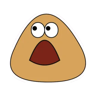 😧 12f6701b Pou Cartoon, Spiel, Handyspiel, Digitales Haustier, App telegram sticker
