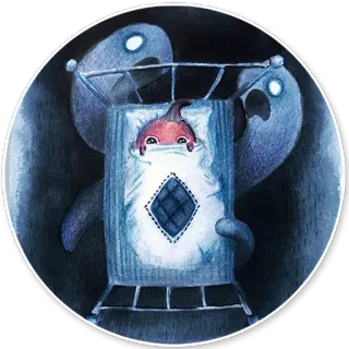 😱 5e405262 fantasma, inquietante, mostro, letto, horror, spaventoso, incubo telegram sticker