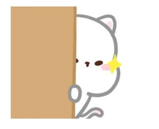 👀 22008237 แมว, น่ารัก, แอบมอง, สติกเกอร์, สัตว์, การ์ตูน telegram sticker