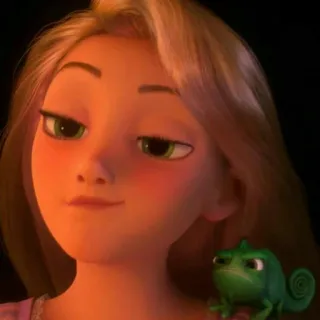 🌻 702b3195 Rapunzel Tangled 迪士尼, 公主, 卡通, 长发公主, 帕斯卡 telegram sticker