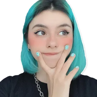 🙃 9ad2f052 женщина, девушка, лицо, портрет, милый, волосы, молодой telegram sticker