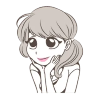 🙆‍♀ 12e9da38 漫画, 女の子, 可愛い, ポートレート, 女性, イラスト telegram sticker