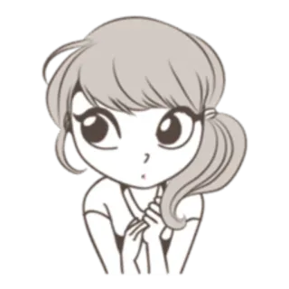 🙊 79540bf0 漫画, 女の子, アニメ, かわいい, ステッカー, イラスト telegram sticker