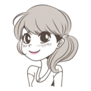 🤩 b448fec7 漫画, 女性, 女の子, キャラクター, イラスト, ポートレート telegram sticker