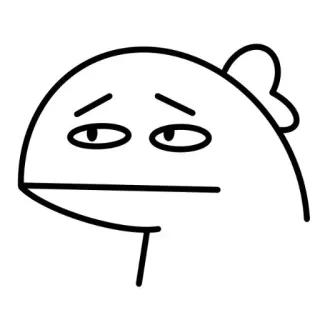 😐 174dd1b6 만화, 밈, 표정, 슬픈, 웃긴, 귀여운, 캐릭터 telegram sticker