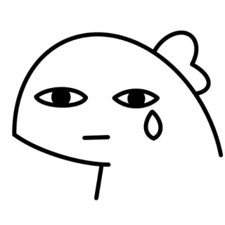 😢 403204dc 만화, 울음, 슬픔, 눈물, 감정, 캐릭터, 미니멀 telegram sticker