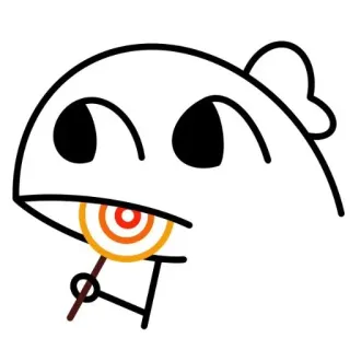 🍭 6a54b2d7 추상, 캐릭터, 눈, 사탕, 막대기인간, 만화 telegram sticker