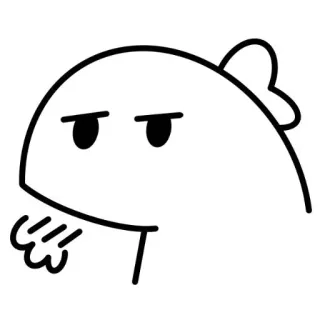 😎 8eec9a64 만화, 캐릭터, 방울, 낙서, 심플, 미니멀, 표정, 감정, 귀여운 telegram sticker