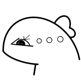 😡 ae28af7d 추상적인, 선화, 미니멀리즘, 눈, 원, 흑백 telegram sticker