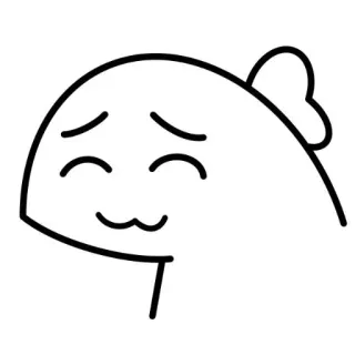 🥰 be52eee7 귀여운, 카와이, 미니멀리즘, 심플, 만화, 블롭 telegram sticker