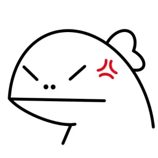 😤 bf52d327 만화, 화난, 이모티콘, 심플, 미니멀, 표정, 빨간색, 흰색, 스티커 telegram sticker
