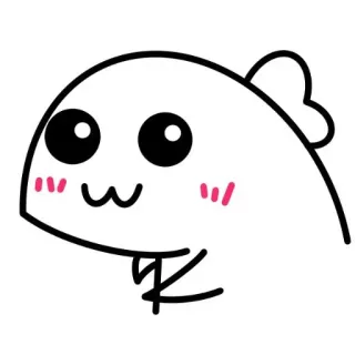 🤩 f38ba21b 만화, 물고기, 귀여운, 카와이, 블롭, 캐릭터, 이모지 telegram sticker