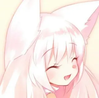 🐰 6f9b02bb аниме, девушка, мило, каваи, девочка-лиса, кемономими, манга, искусство telegram sticker